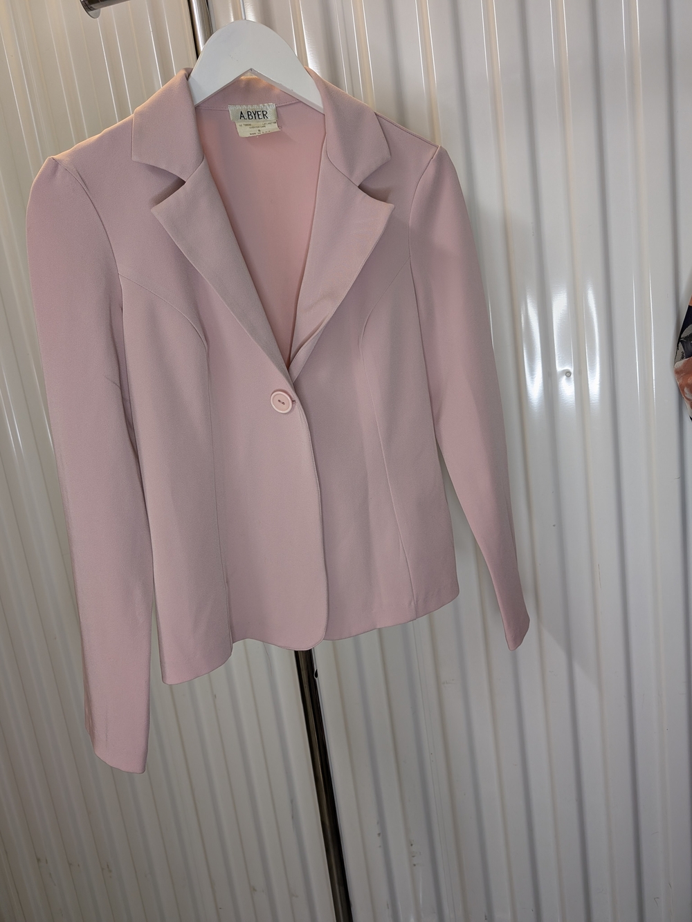 A. Byer Pink Tailored Women's Blazer
